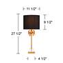 Vienna Full Spectrum Monaco 27 1/2" High Crystal and Brass Table Lamp
