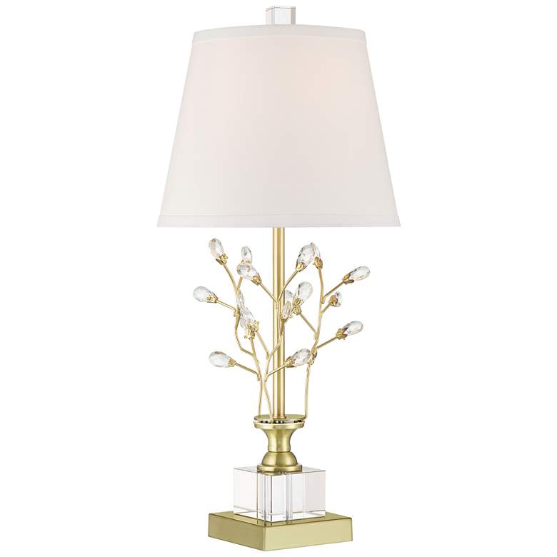 Image 3 Vienna Full Spectrum Moritz 21 1/2" Gold Branch and Crystal Table Lamp