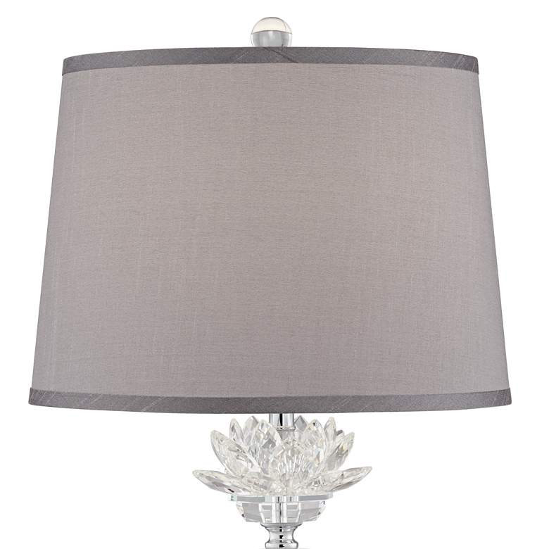 Image 4 Vienna Full Spectrum Olivia Crystal Table Lamp with Gray Shade more views