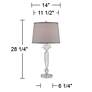 Vienna Full Spectrum Olivia Crystal Table Lamp with Gray Shade