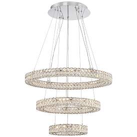 Image2 of Vienna Full Spectrum Perriello 27 1/2" Crystal Ring LED Chandelier