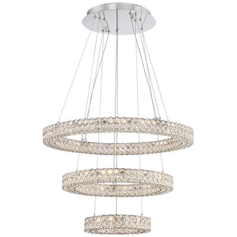 Image 3 Vienna Full Spectrum Perriello 27 1/2" Crystal Ring LED Chandelier