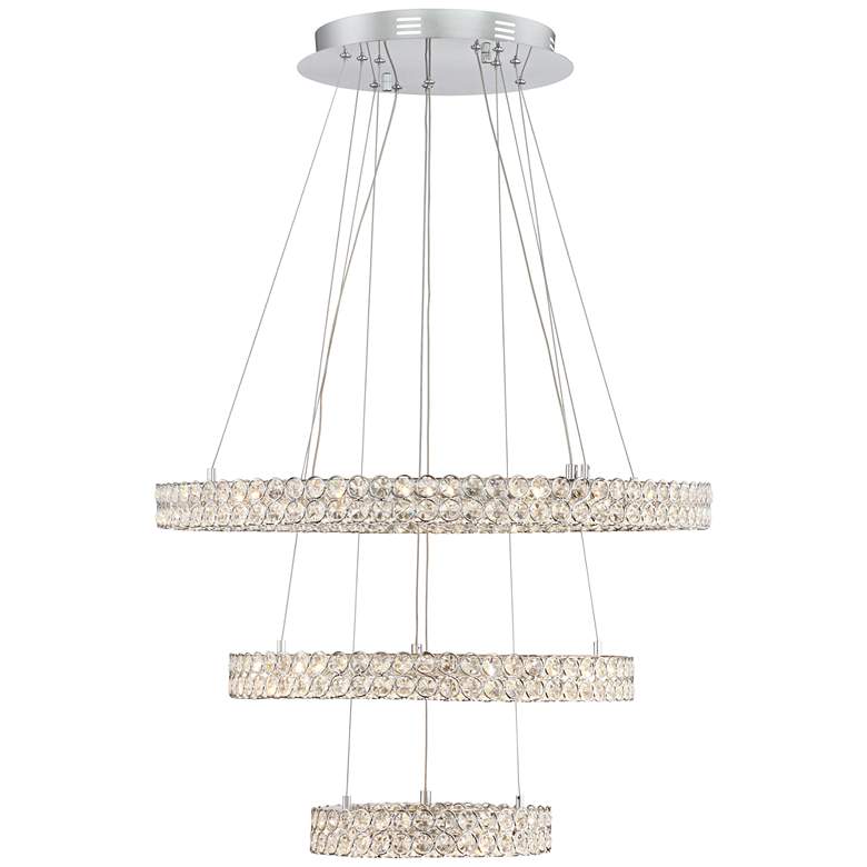 Image 5 Vienna Full Spectrum Perriello 27 1/2 inch Crystal Ring LED Chandelier more views