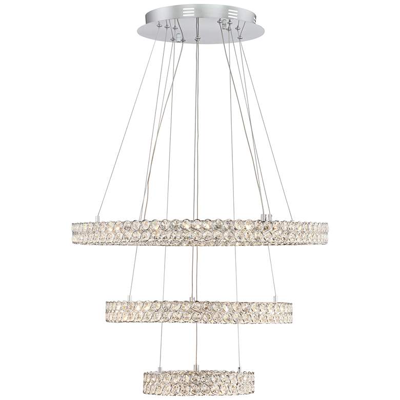 Image 6 Vienna Full Spectrum Perriello 27 1/2" Crystal Ring LED Chandelier more views