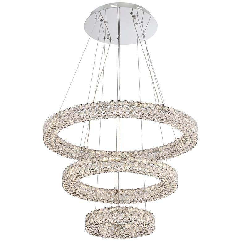 Image 6 Vienna Full Spectrum Perriello 27 1/2 inch Crystal Ring LED Chandelier more views