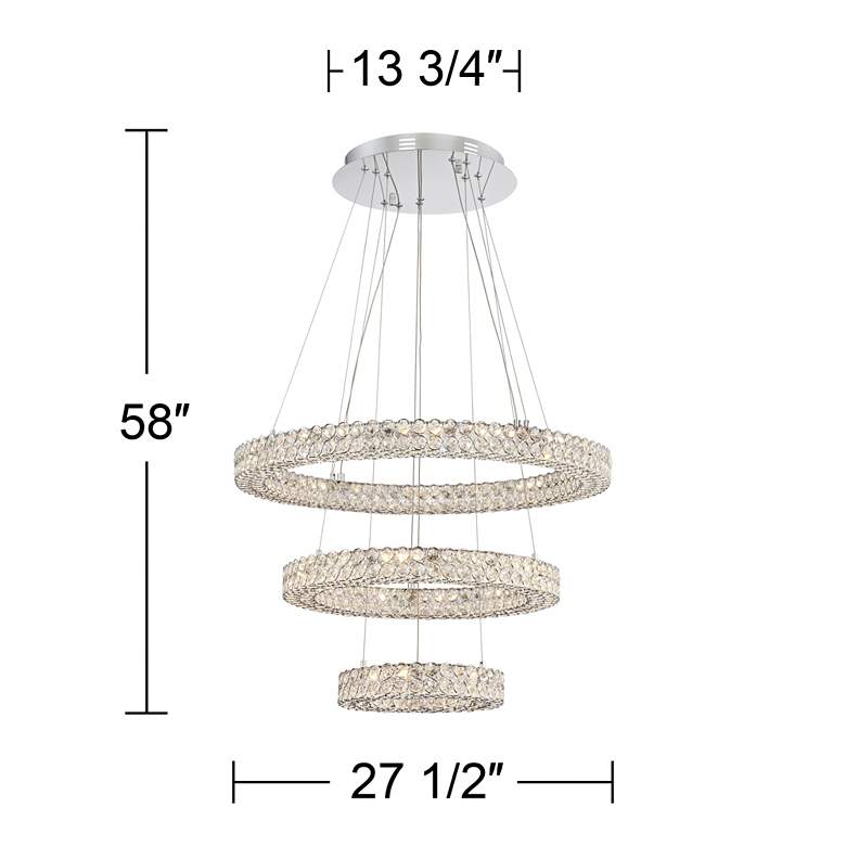 Image 7 Vienna Full Spectrum Perriello 27 1/2 inch Crystal Ring LED Chandelier more views