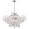 Vienna Full Spectrum Petunia 28" Wide Chrome Crystal Chandelier