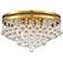 Vienna Full Spectrum Regina 15 1/4" Brass and Crystal Ceiling Light