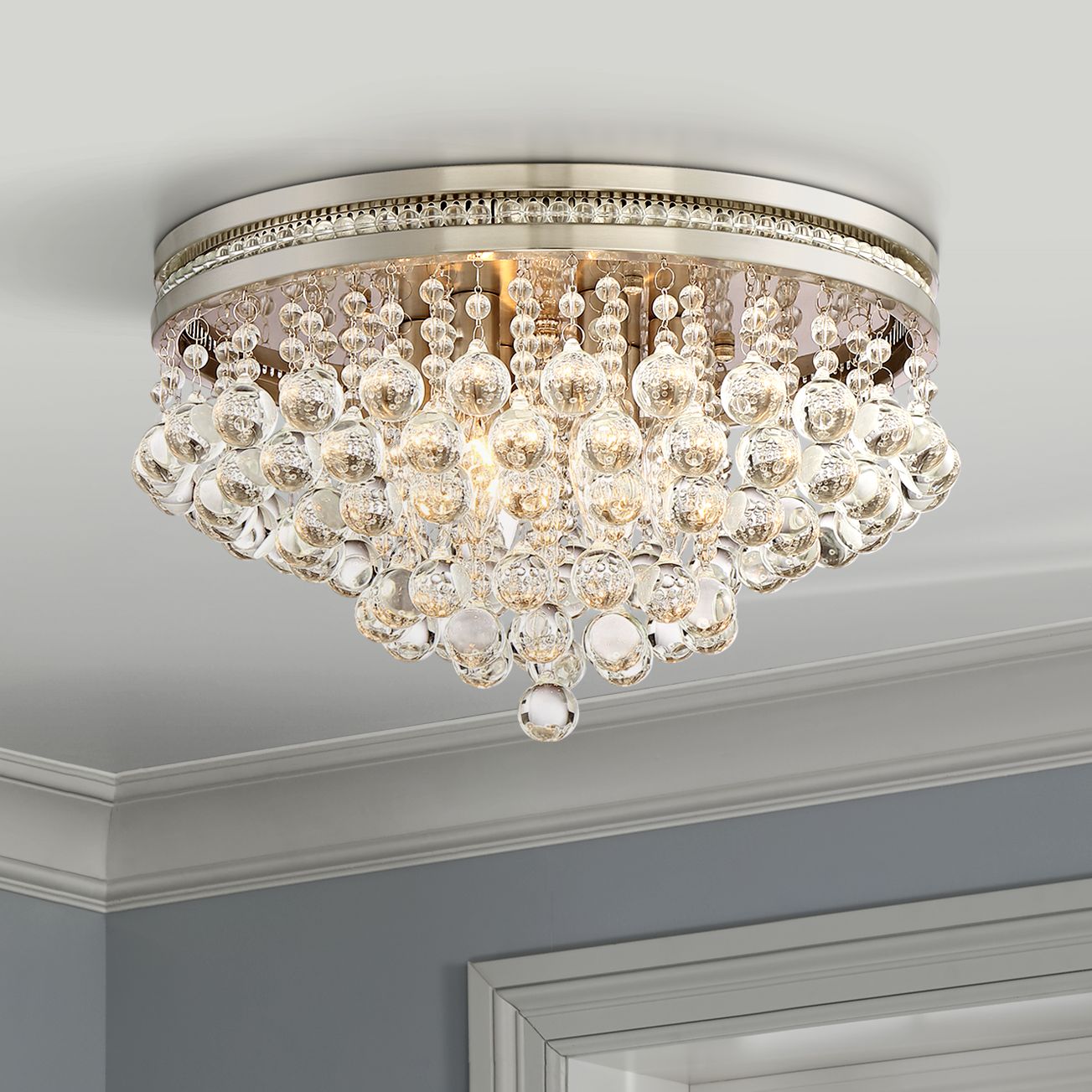 Glass crystal deals ceiling lights