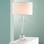 Vienna Full Spectrum Renee Pull Chain Clear Crystal Glass Table Lamp in scene