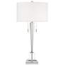 Vienna Full Spectrum Renee Pull Chain Clear Crystal Glass Table Lamp in scene