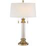 4_Vienna Full Spectrum Rolland 30" Brass and Crystal Lamp with Dimmer