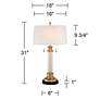 7_Vienna Full Spectrum Rolland 30" Crystal Lamp with Black Marble Riser more views