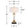 7_Vienna Full Spectrum Rolland 30" Crystal Lamp with Square Black Marble more views