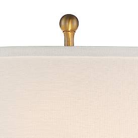 Image2 of Vienna Full Spectrum Rolland 30" Crystal Lamp with Square White Marble more views