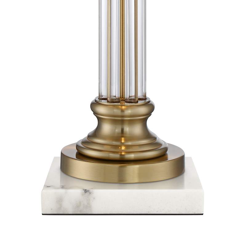 Image 5 Vienna Full Spectrum Rolland 30" Crystal Lamp with Square White Marble more views