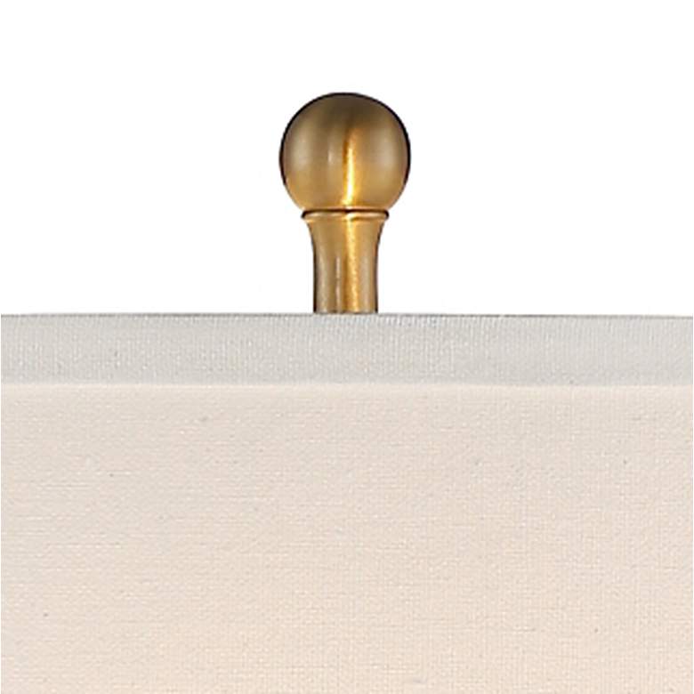 Image 3 Vienna Full Spectrum Rolland Brass and Crystal Column Lamp with Dimmer more views