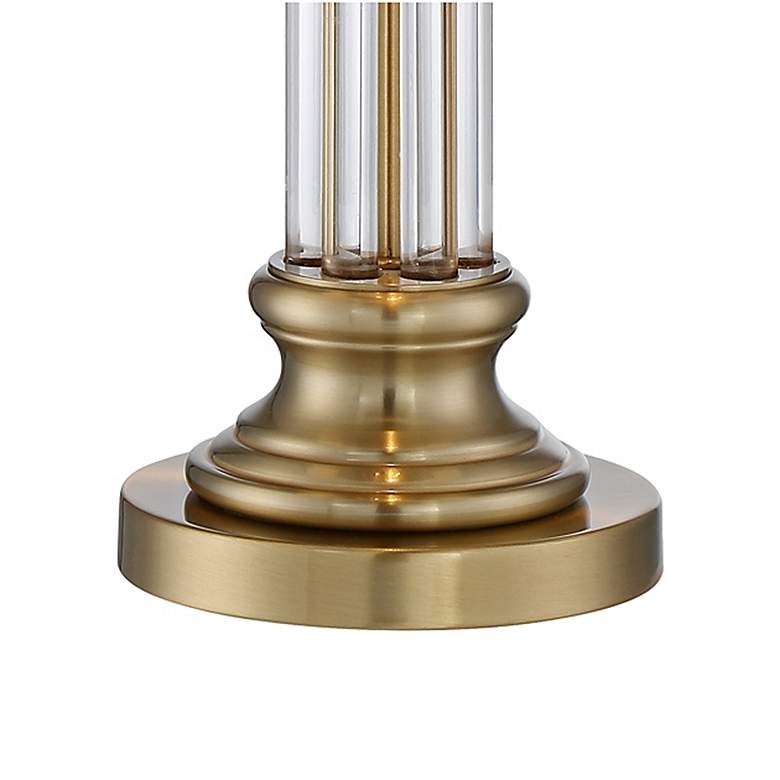 Image 5 Vienna Full Spectrum Rolland Brass and Crystal Column Lamp with Dimmer more views