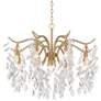 Watch A Video About the Rysa Warm Brass Crystal 9 Light Chandelier
