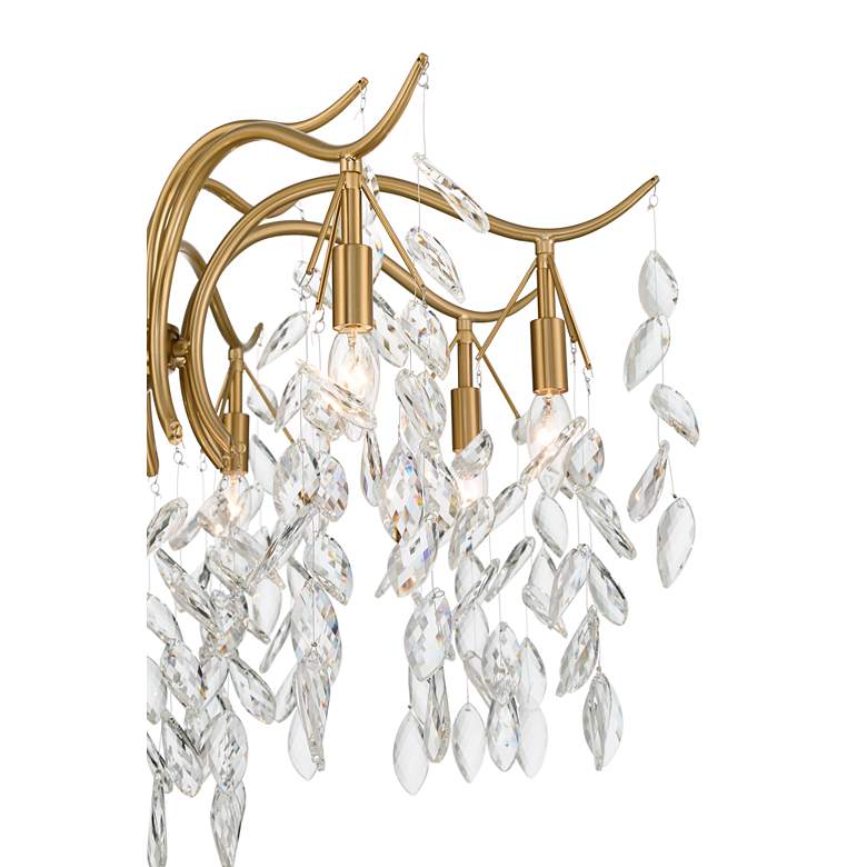 Image 3 Vienna Full Spectrum Rysa 30 1/2" Brass and Crystal 9-Light Chandelier more views