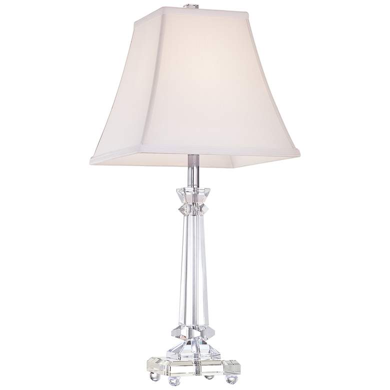Image 6 Vienna Full Spectrum Sannes 25" Crystal Column Table Lamps Set of 2 more views