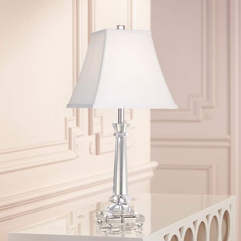 Image 7 Vienna Full Spectrum Sannes 25 inch Crystal Column Table Lamps Set of 2 more views
