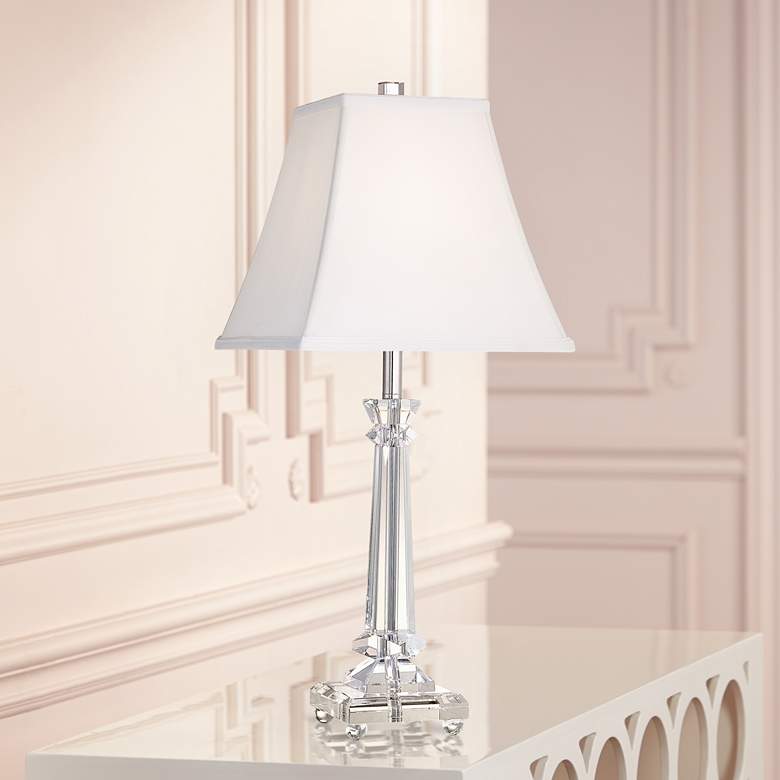 Image 7 Vienna Full Spectrum Sannes 25" Crystal Column Table Lamps Set of 2 more views