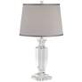 2_Vienna Full Spectrum Sherry 25" Crystal Table Lamp with Gray Shade