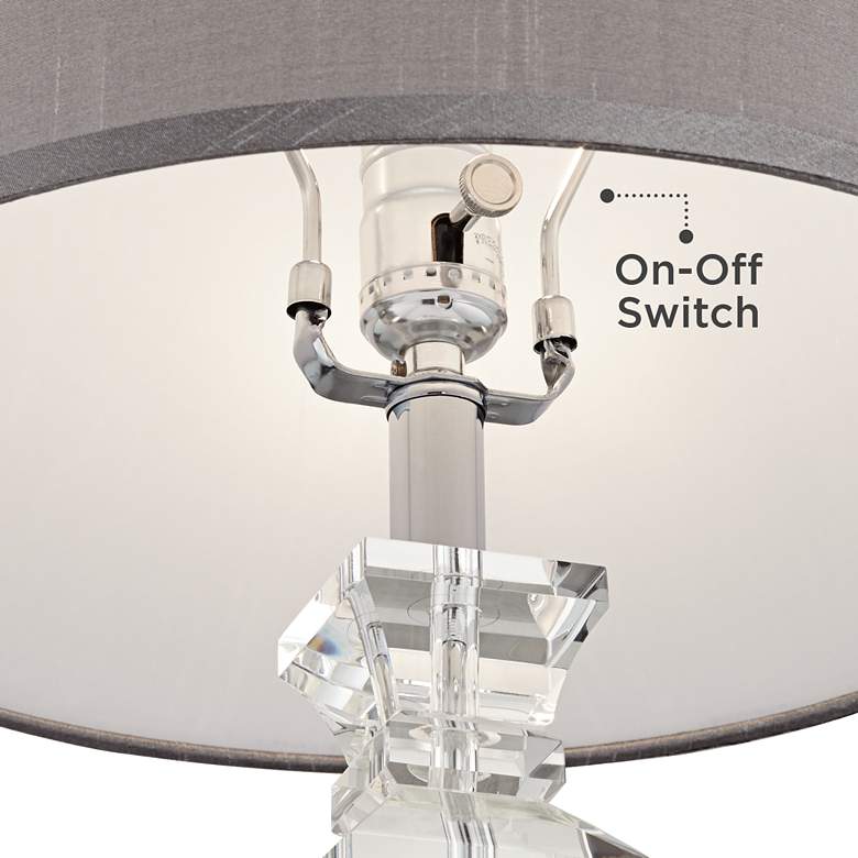 Image 5 Vienna Full Spectrum Sherry 25" Crystal Table Lamp with Gray Shade more views