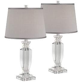 Image2 of Vienna Full Spectrum Sherry 25" High Crystal Table Lamps Set of 2