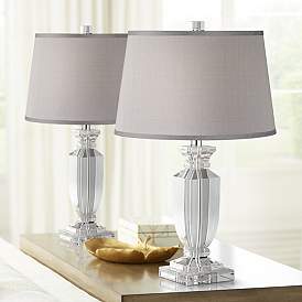 Image1 of Vienna Full Spectrum Sherry 25" High Crystal Table Lamps Set of 2