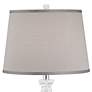 Vienna Full Spectrum Sherry Clear Glass Crystal Table Lamp with Gray Shade