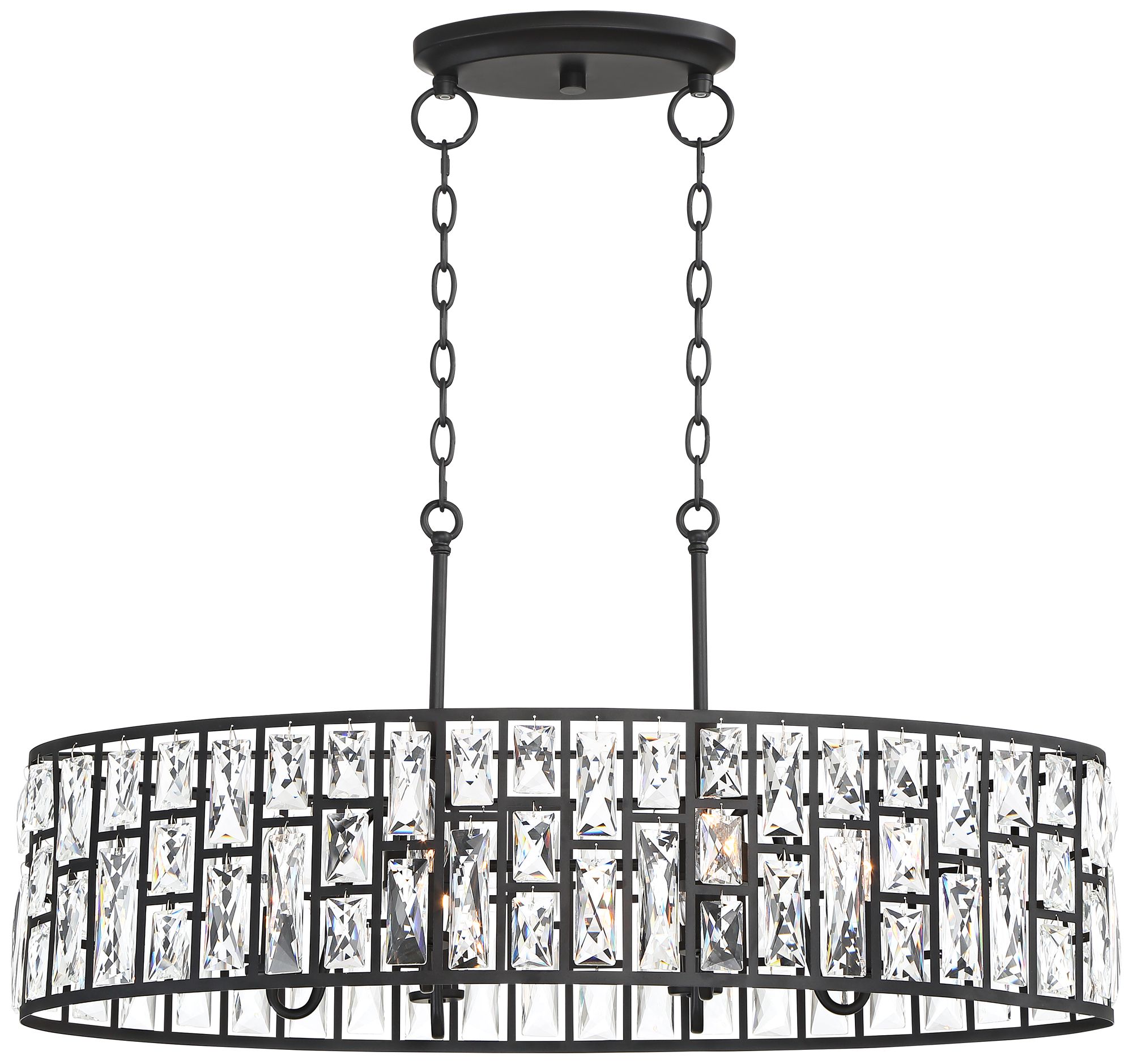 Watch A Video About the Vienna Full Spectrum Sofie Black and Crystal Kitchen Pendant