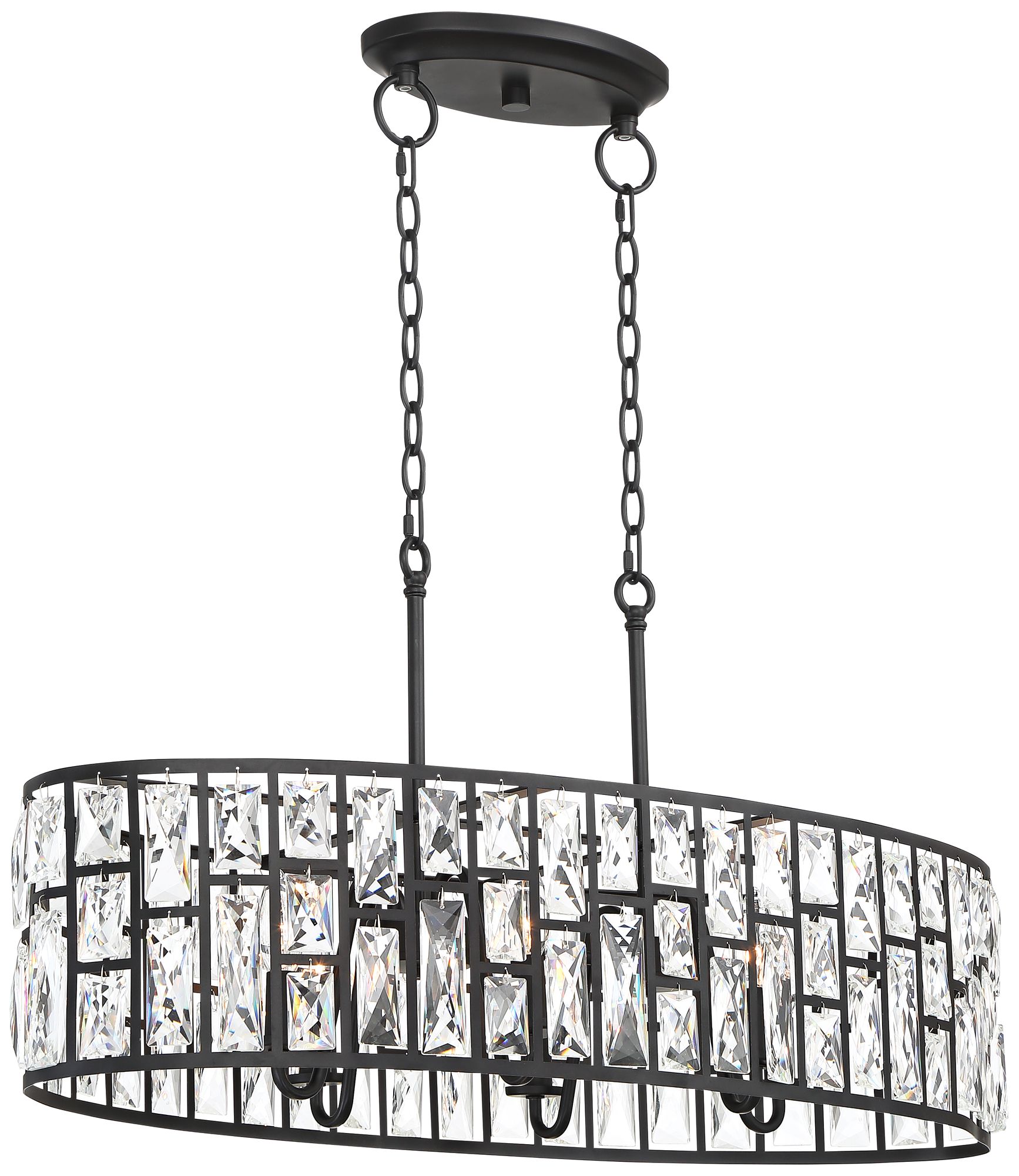Watch A Video About the Vienna Full Spectrum Sofie Black and Crystal Kitchen Pendant