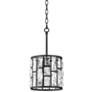 4_Vienna Full Spectrum Sofie 8" Black and Crystal Mini Pendant Light