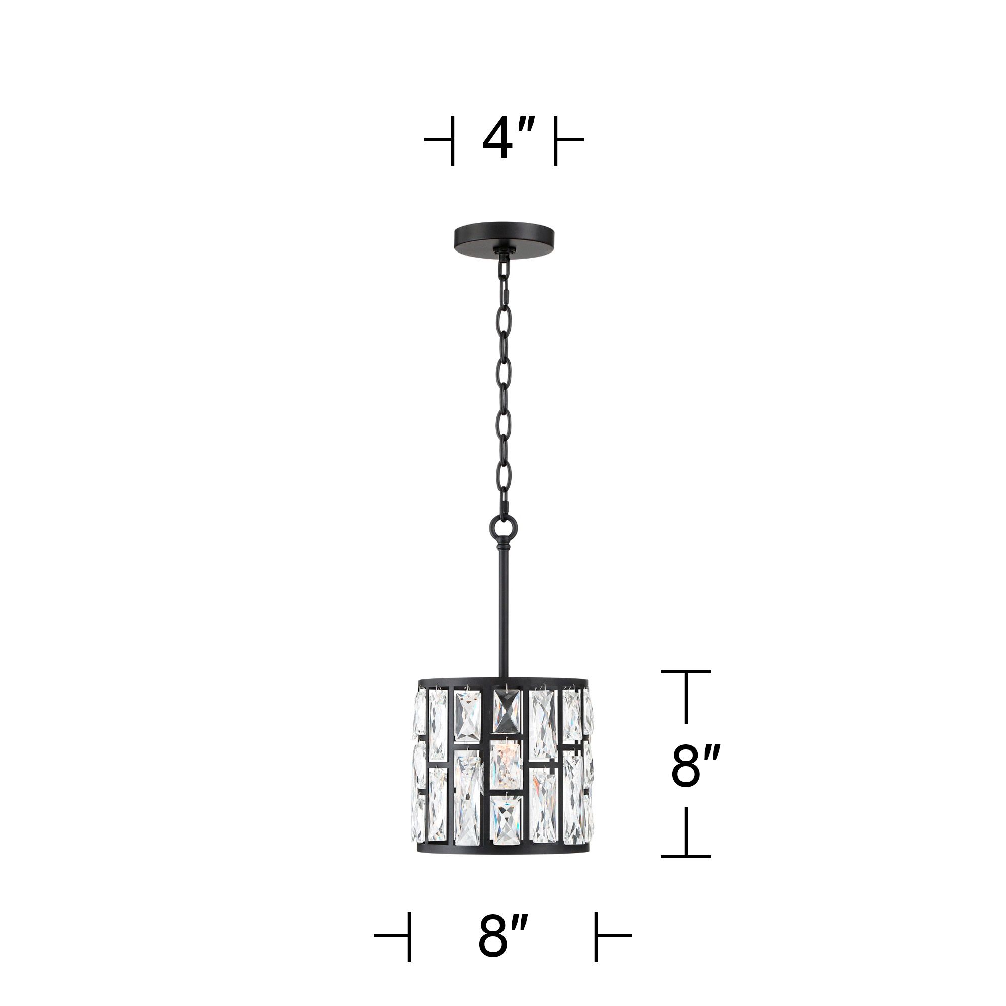 Watch A Video About the Vienna Full Spectrum Sofie Black and Crystal Mini Pendant Light