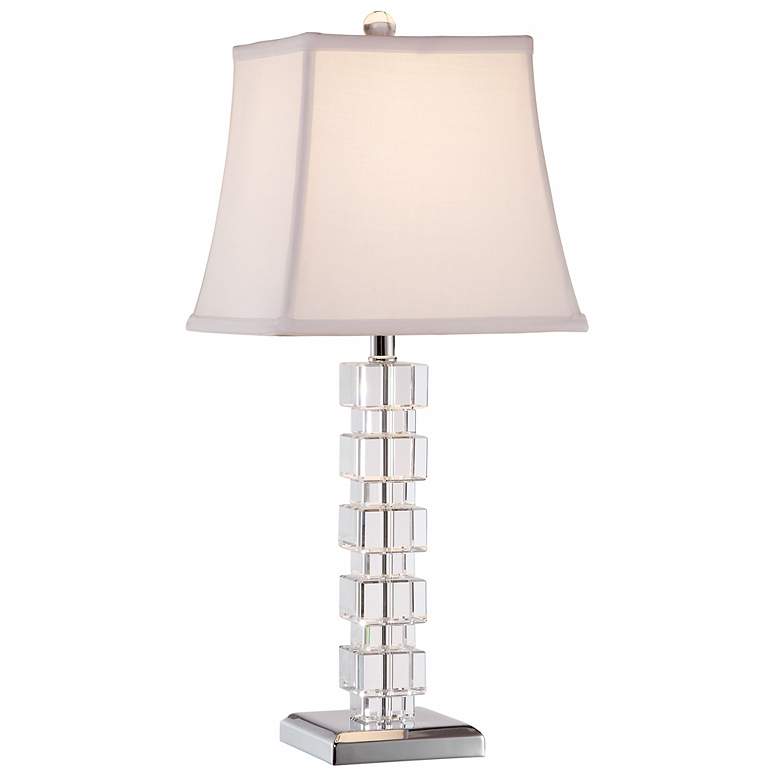 Image 1 Vienna Full Spectrum Stacked Crystal Cubes Table Lamp