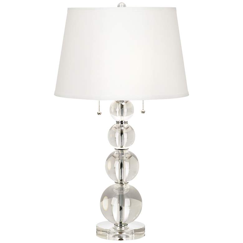 Image 2 Vienna Full Spectrum Stacked Crystal Spheres Lamp with Table Top Dimmer