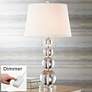 Vienna Full Spectrum Stacked Crystal Spheres Lamp with Table Top Dimmer