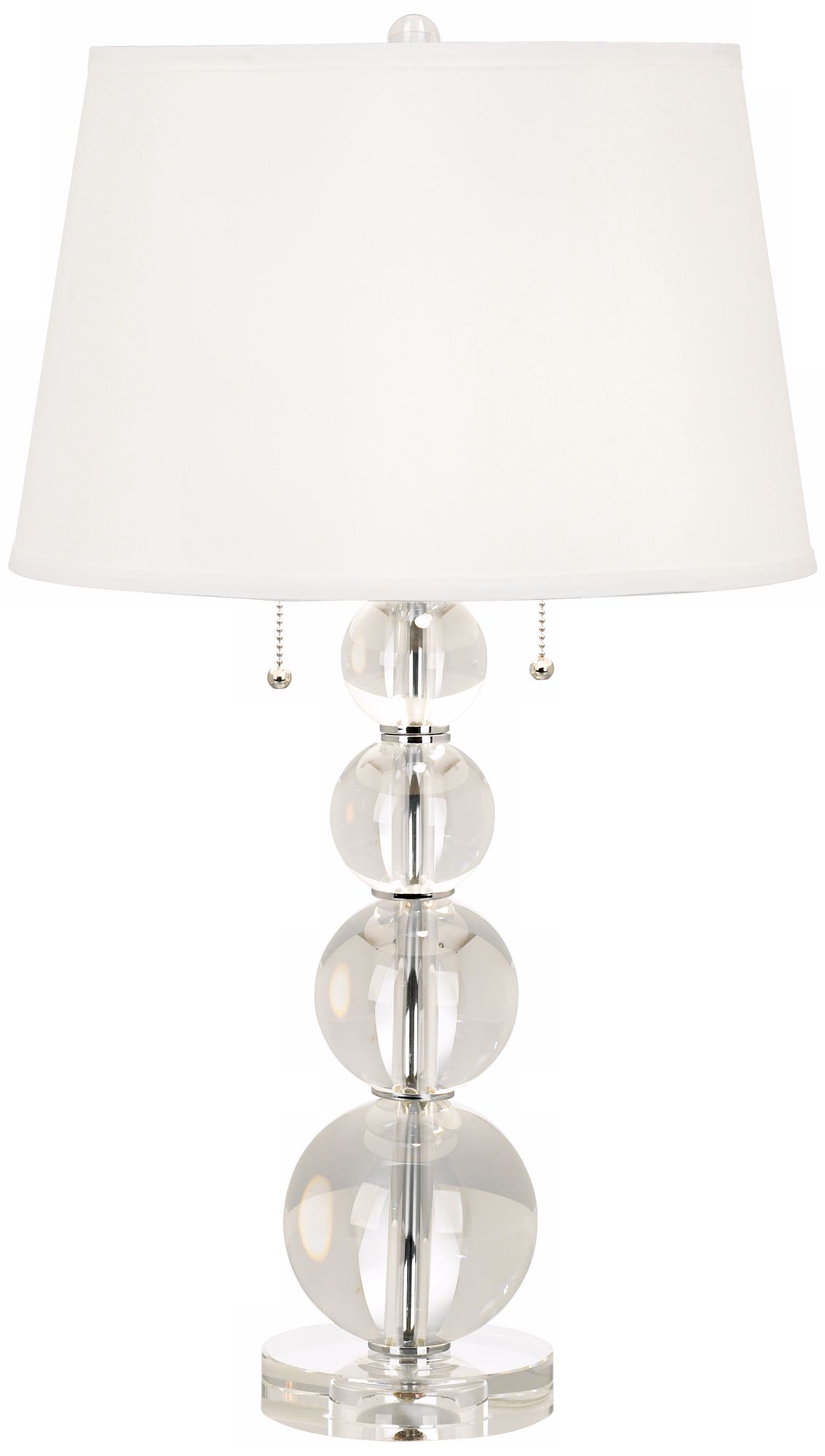 stacked crystal spheres table lamp