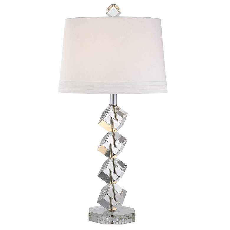 Image 1 Vienna Full Spectrum Stacked Cubes Crystal Table Lamp
