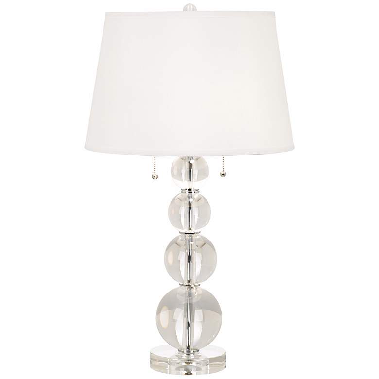 Image 3 Vienna Full Spectrum Stacked Spheres 26 1/2" Crystal Table Lamp