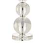 Vienna Full Spectrum Stacked Spheres Crystal Table Lamp with Pull Chains in scene