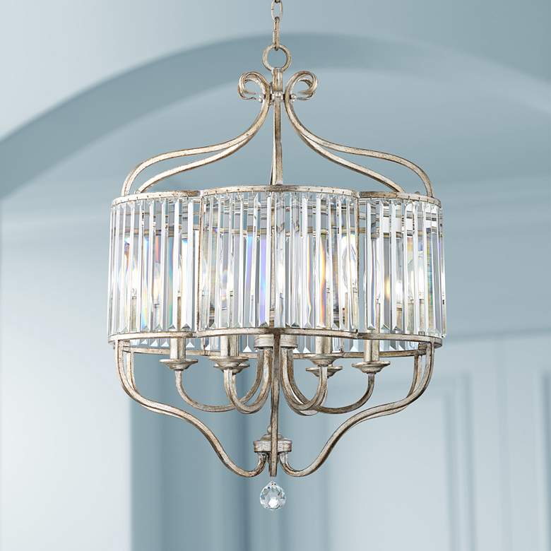 Image 1 Vienna Full Spectrum Stella 22" Silver Luxe 6-Light Crystal Chandelier