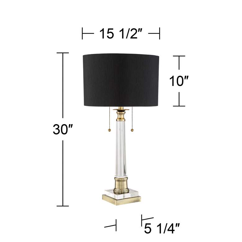 Image 7 Vienna Full Spectrum Stephan 30" Traditional Crystal Column Table Lamp more views