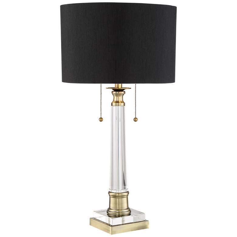 Image 2 Vienna Full Spectrum Stephan Crystal Table Lamp with Table Top Dimmer