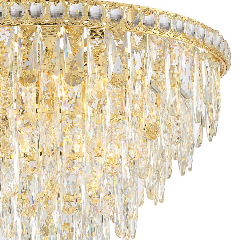 Image 3 Vienna Full Spectrum Trenta 23 1/2 inch Gold and Crystal Pendant Light more views