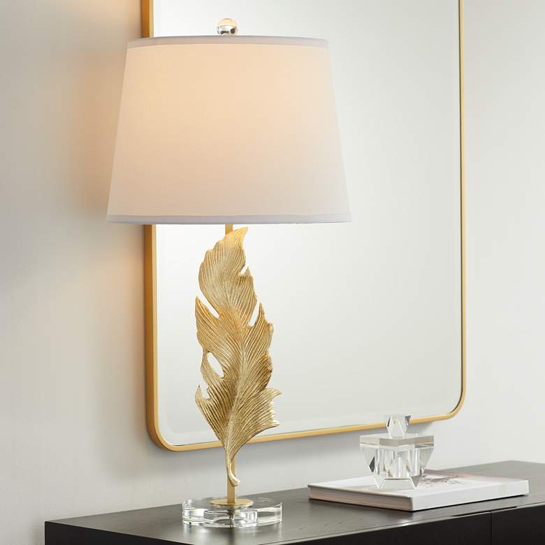 Image 1 Vienna Full Spectrum Trento 28" High Crystal and Gold Table Lamp