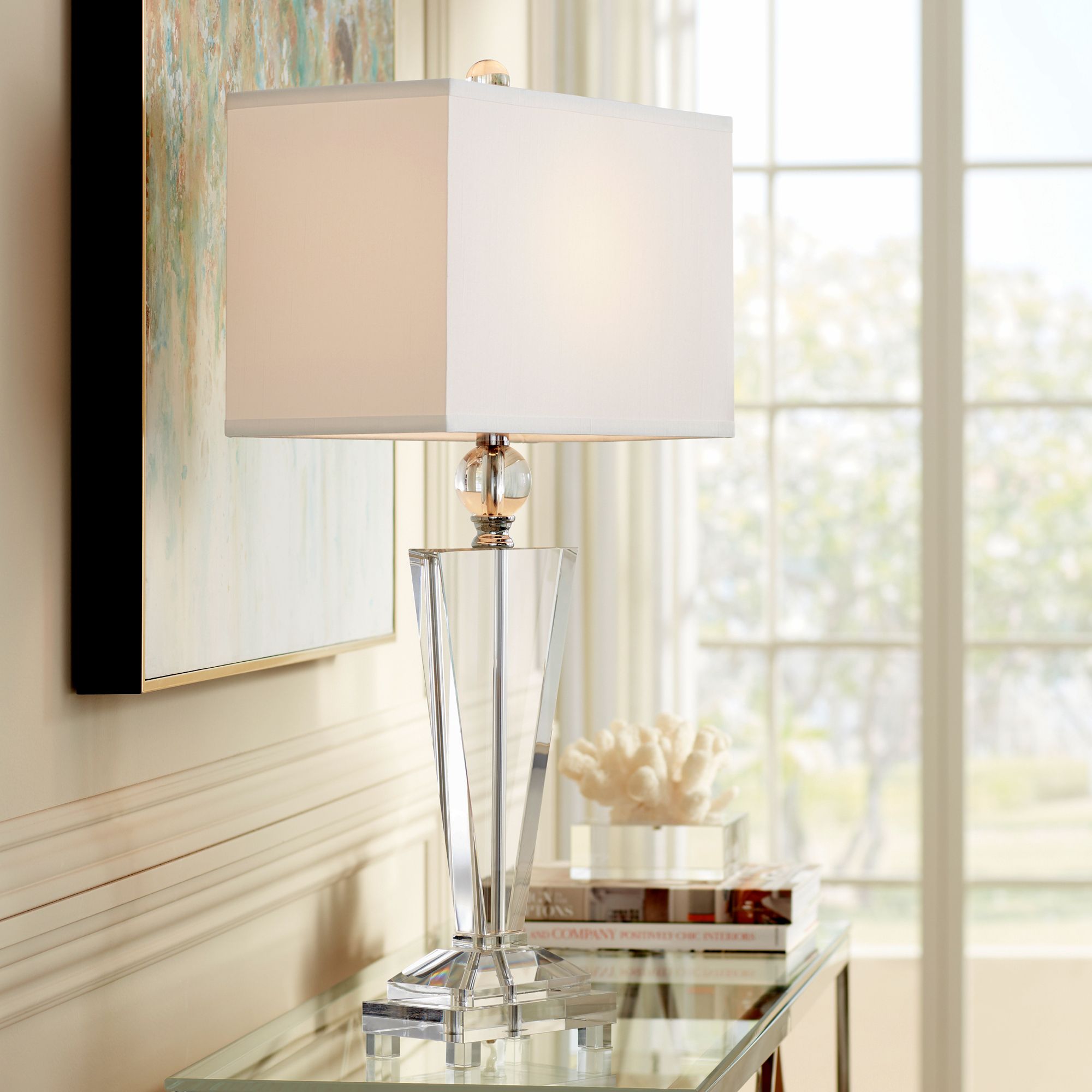 Vienna Full Spectrum Trophy 30 1/2" Crystal Glass Table Lamps Set of 2