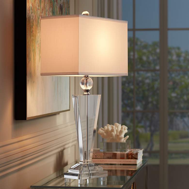 Image 4 Vienna Full Spectrum Trophy 30 1/2" High Clear Crystal Table Lamp more views